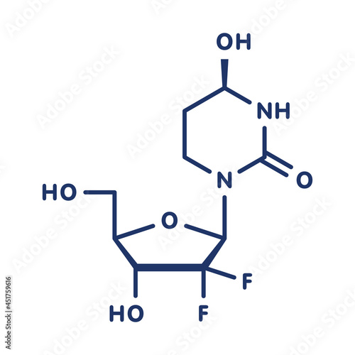 Cedazuridine drug molecule, illustration photo
