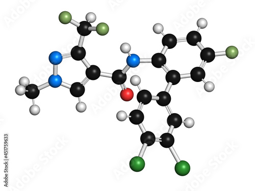 Bixafen fungicide molecule, illustration photo