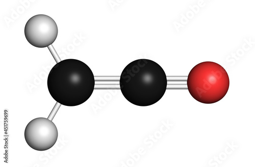 Ethenone molecule, illustration photo