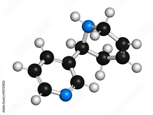 Anatabine alkaloid molecule, illustration photo