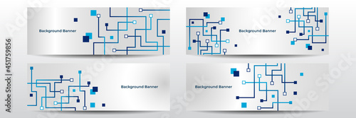 Tech web banner for social media, channel cover, website header. Corporate Cover Design Template. Can be adapt to Brochure, Annual Report, Magazine, Poster, Business Presentation, Portfolio