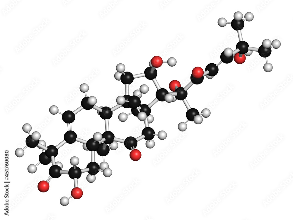 Cucurbitacin D bitter molecule, illustration Cucurbitacin D bitter molecule, illustration