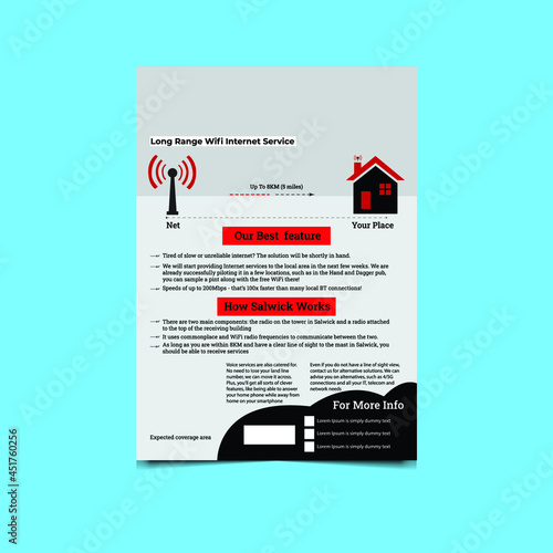 ISP Company Flyer Template Design 