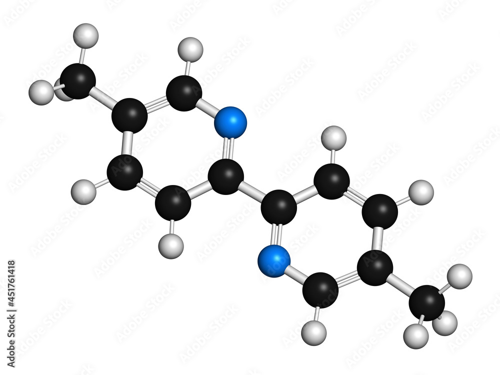 Abametapir head lice treatment drug molecule, illustration Abametapir head lice treatment drug molecule, illustration