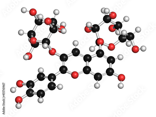 Cyanin molecule, illustration photo