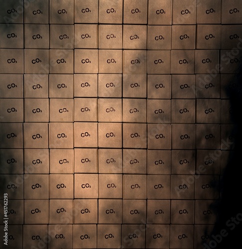 Carbon dioxide storage, conceptual illustration photo