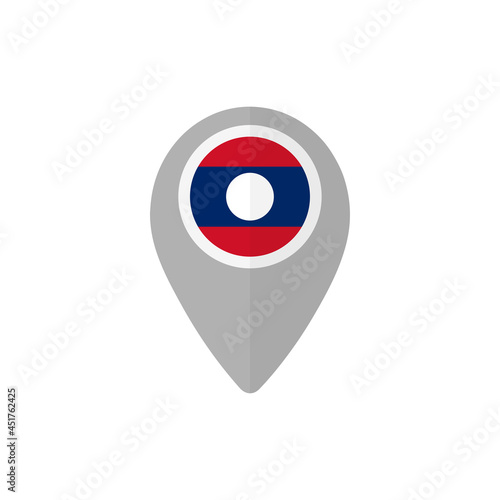 Free Download Map pin with the flag of Laos. - GFXLoad