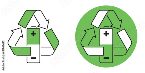 Recycle battery symbol - environmental protection