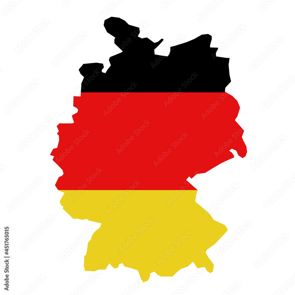 Fototapeta premium Map outline icon Germany flag image 