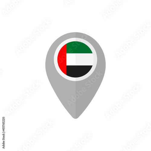 Map pin with the flag of United Arab Emirates. Free Download Map pin with the flag of United Arab Emirates. - GFXLoad