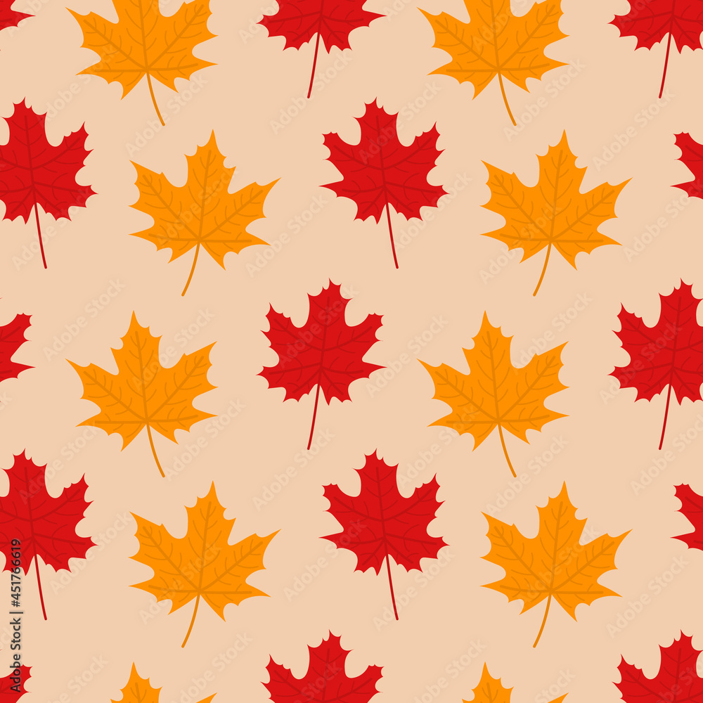 Autumn pattern with maple leaves Autumn pattern with maple leaves