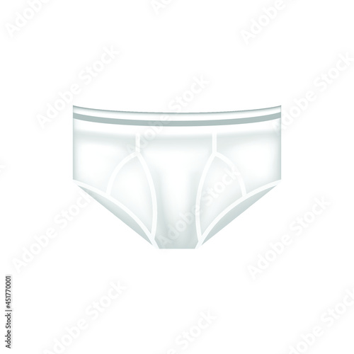 Male underwear icon vector. Underwear icon vector. White underwear for men isolated on white background.