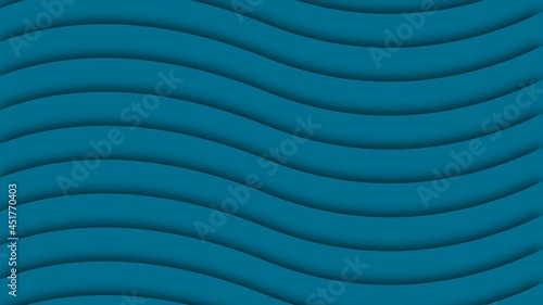 Abstract Wavy Blue Lines Background, 3D Illustration