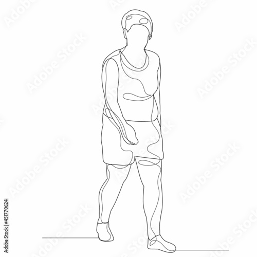 continuous line drawing woman  girl sketch  vector