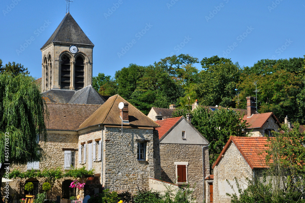 Oinville sur Montcient , France - april 3 2017 : Saint Severin church