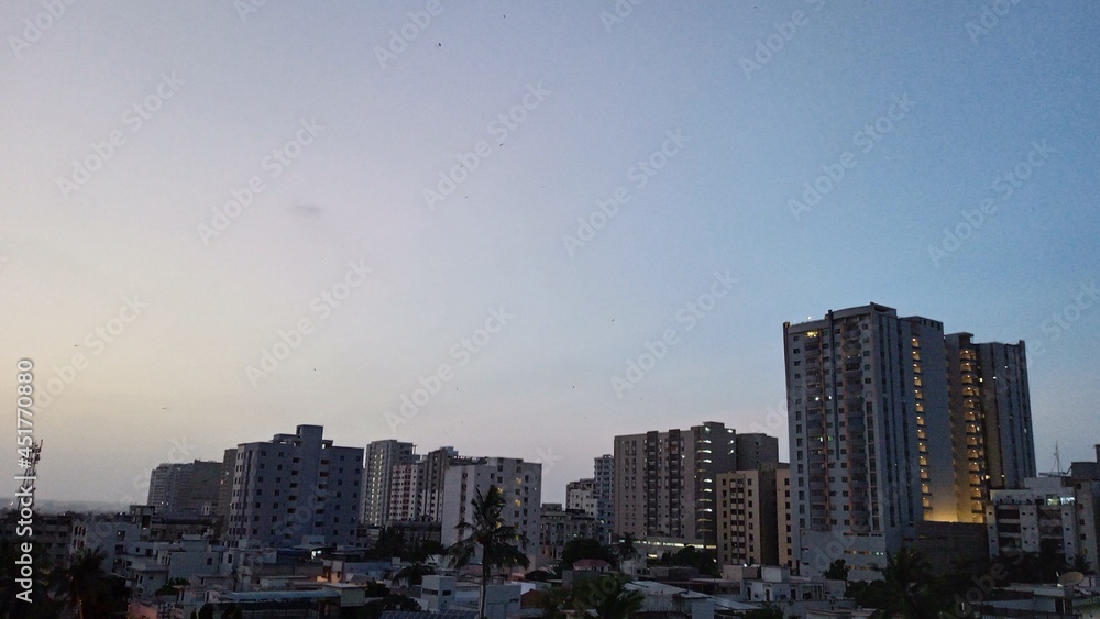 Night View Of Karachi