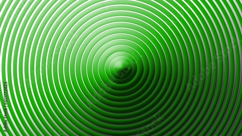 Green and White Circle Background  3D Illustration