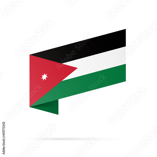 Free Download Jordan flag state symbol isolated on background national banner. Greeting card National Independence Day of the Hashemite Kingdom of Jordan. Illustration banner with realistic state flag. - GFXLoad