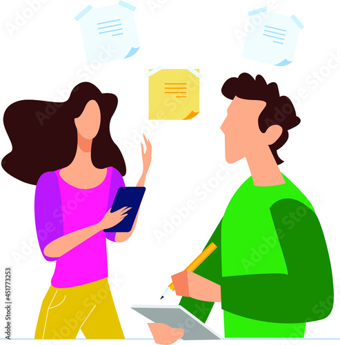 Husbands and wife discus on online shopping   