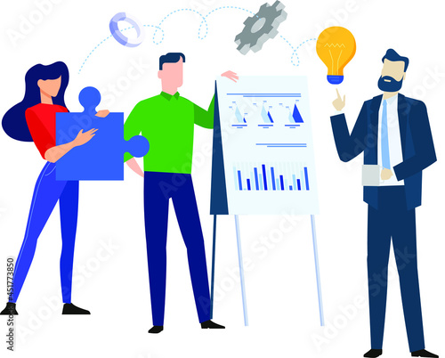 business person with growth chart  