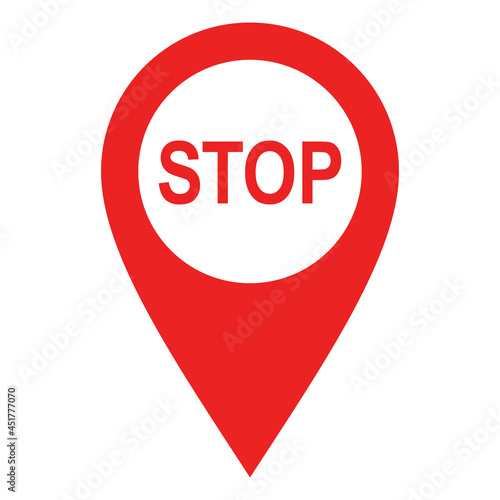 Stopp und Kartenmarkierung