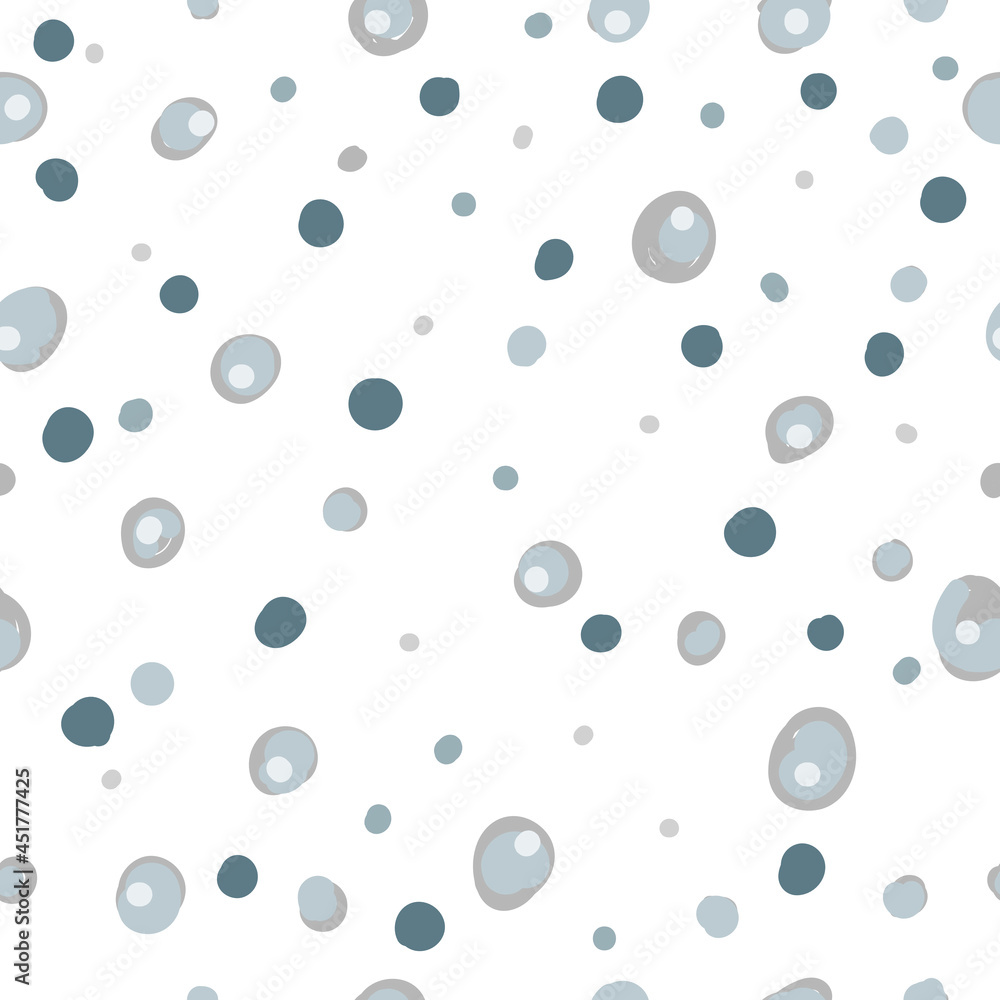 dotted  simple style  drawing vector seamless pattern