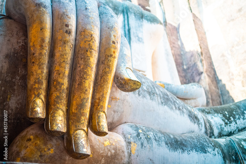 Thai Buddhism old gold Budd...