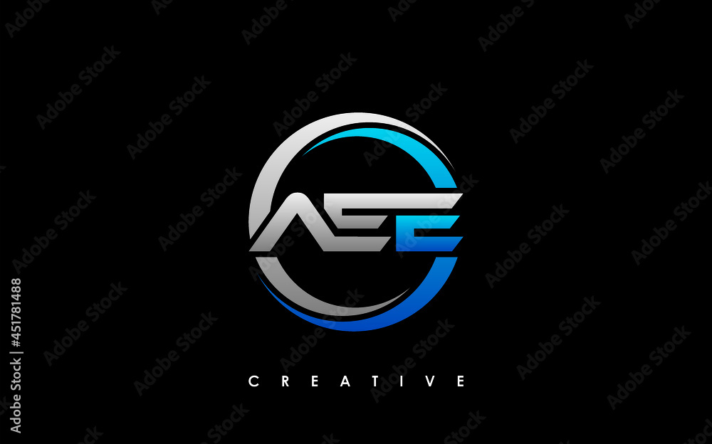 Fototapeta premium AEE Letter Initial Logo Design Template Vector Illustration