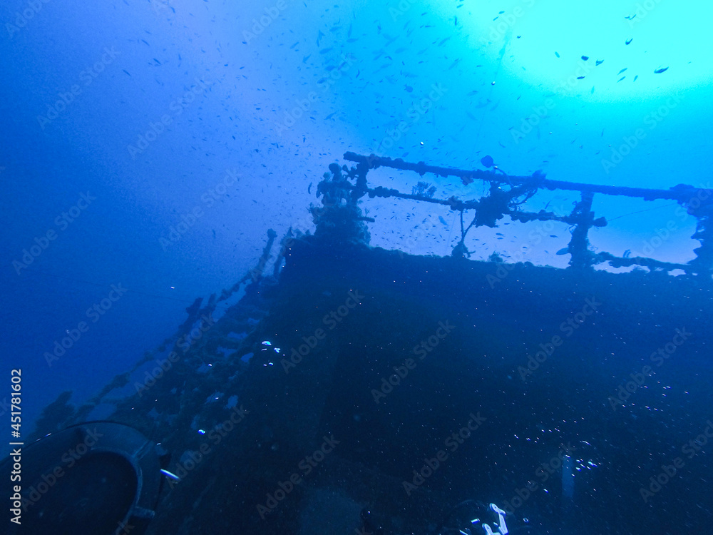 Wreck diving at Haven Wreck in the gulf of genova