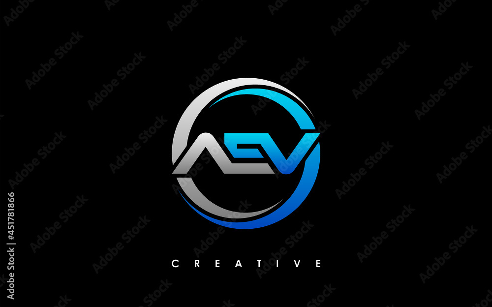 AEV Letter Initial Logo Design Template Vector Illustration AEV Letter Initial Logo Design Template Vector Illustration