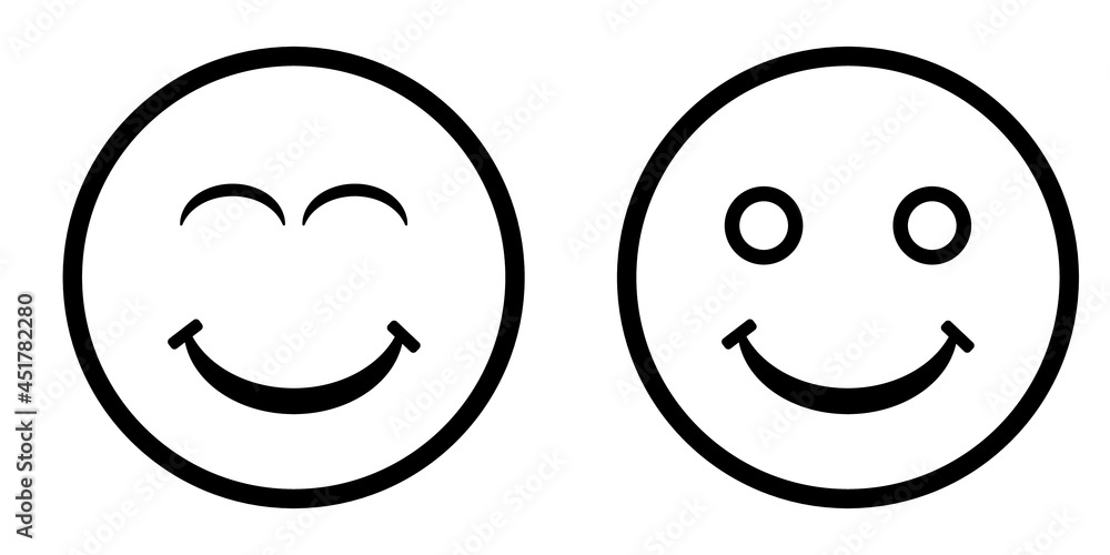 Fototapeta premium Vector Smiley Smiley Icons Set