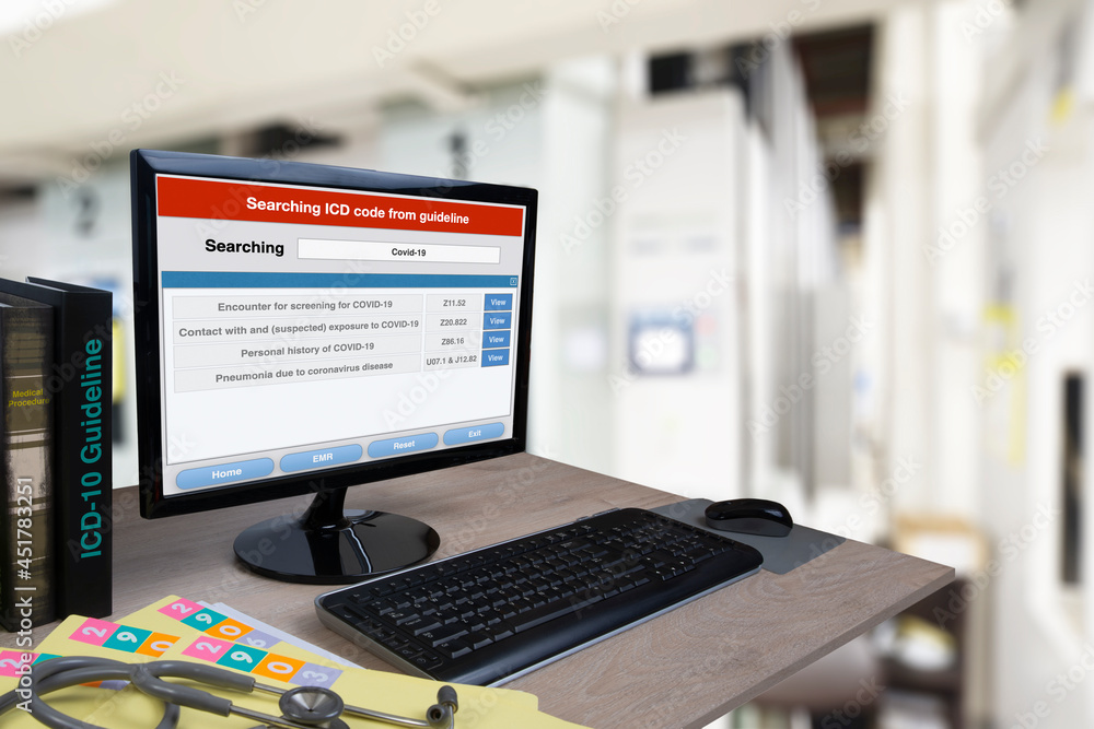 Using medical record system to search COVID-19 diseases code from ICD-10 guideline. Using medical record system to search COVID-19 diseases code from ICD-10 guideline.