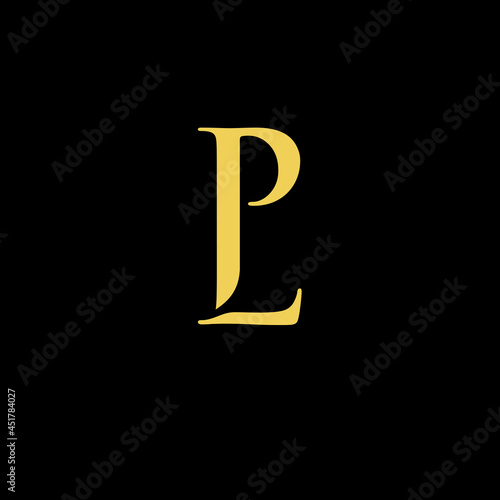 Initial PL logo design vector