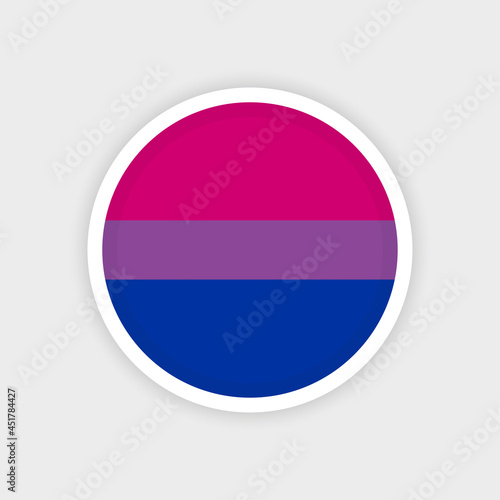 Circle bisexual flag with white background