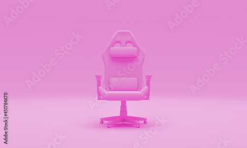 3d rendering gaming chair. Front view