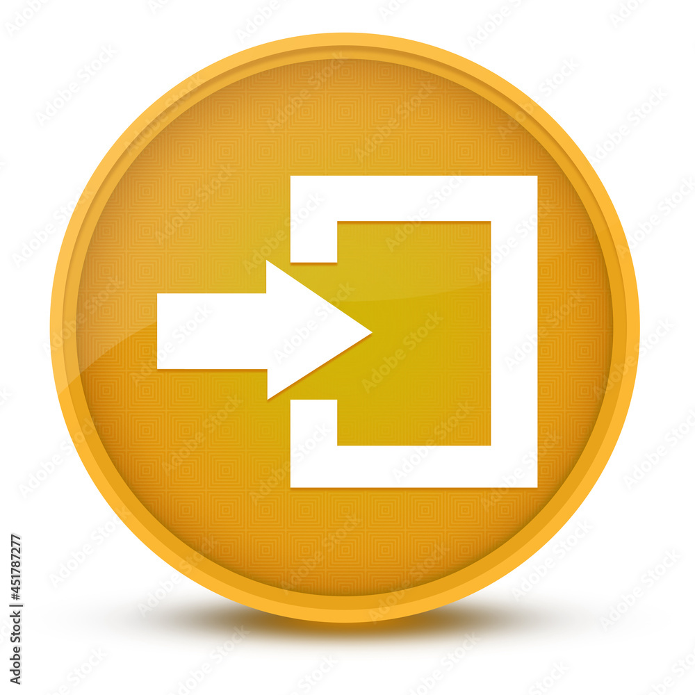 Login luxurious glossy yellow round button abstract Login luxurious glossy yellow round button abstract