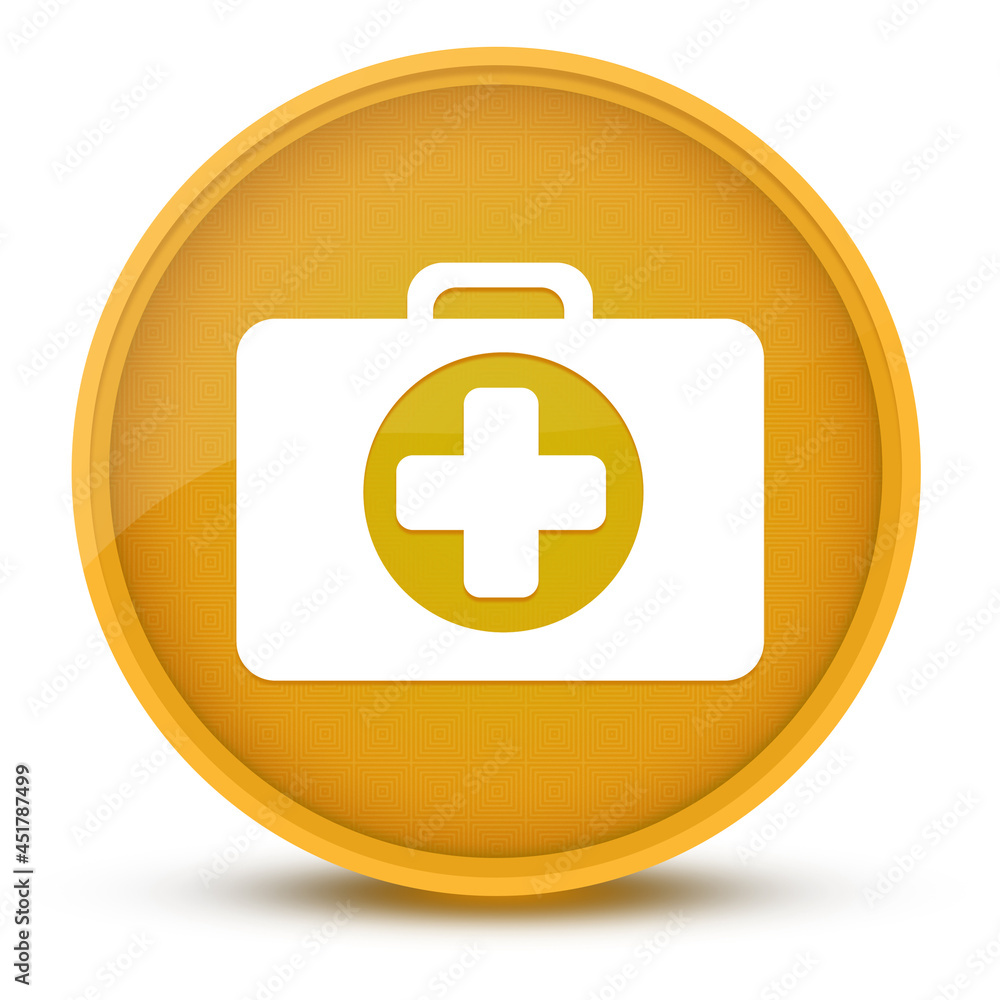 Fototapeta premium Medicine Bag luxurious glossy yellow round button abstract