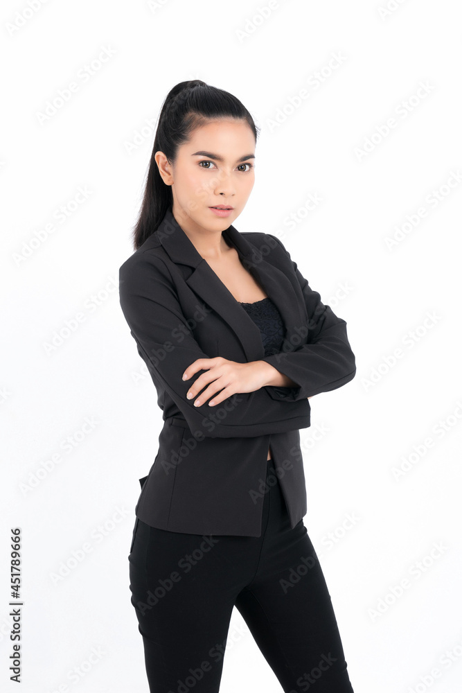 Portrait businesswoman on white background Portrait businesswoman on white background