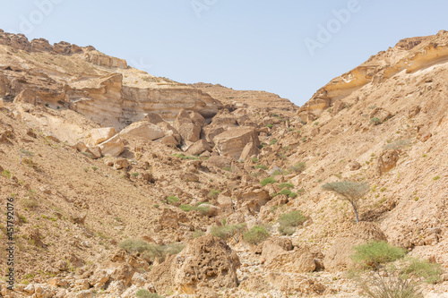 scenery of dirt mountain of hadramaut in yemen photo