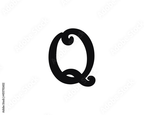 Q and QQ letter logo design vector template