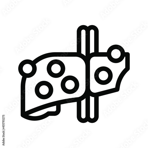 cirrhosis line icon illustration vector graphic