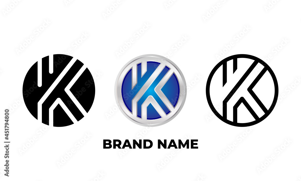 Naklejka premium Initial letter K logo and wings symbol. initial Letter K logo Icon, Initial Logo Template