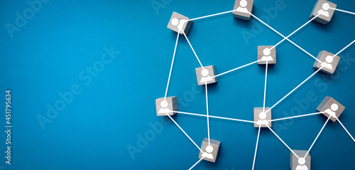 connecting people. teamwork, social network and communication concept. copy space