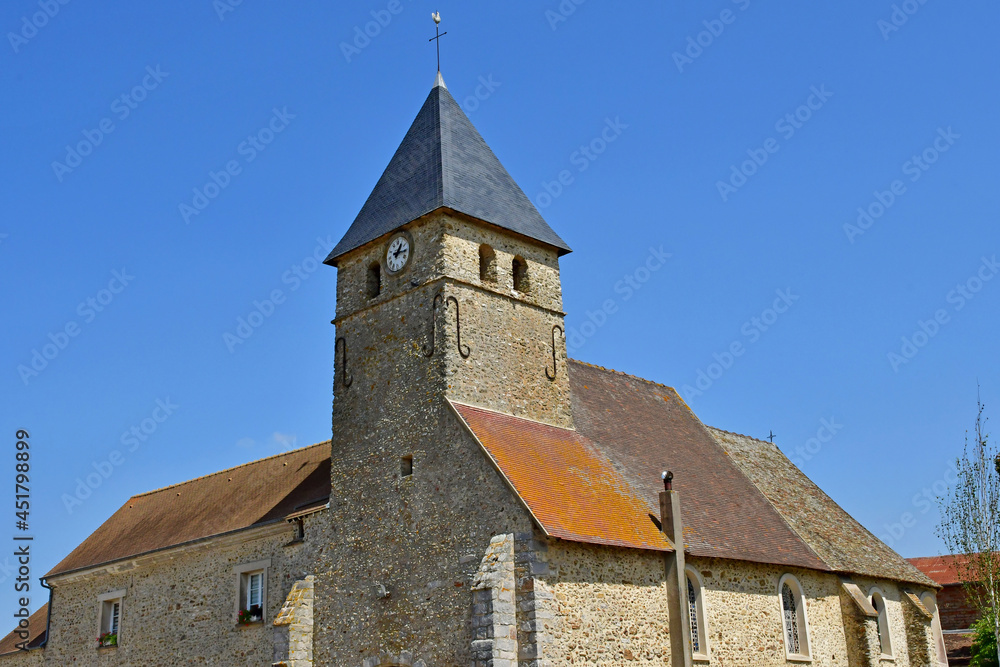 Tacoignieres; France - july 20 2021 : picturesque village