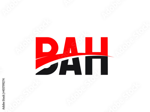 BAH Letter Initial Logo Design Vector Illustration
