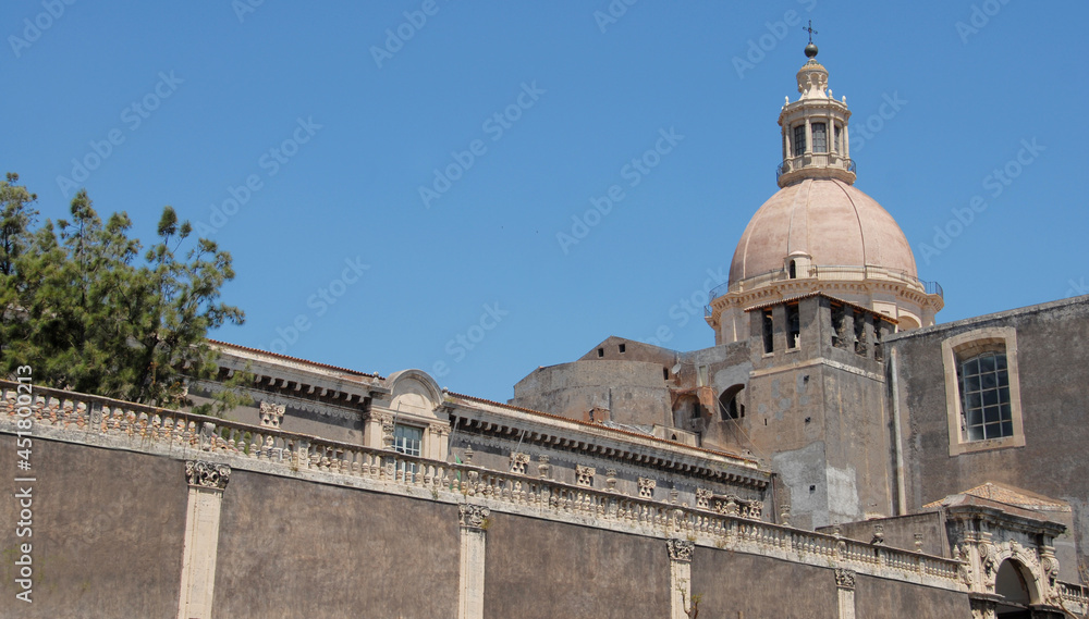 The domed church of the Badia di Sant'Agata is a church in Catania overlooking Via Vittorio Emanuele II, in the Duomo district of Catania or Terme Achilliane.

