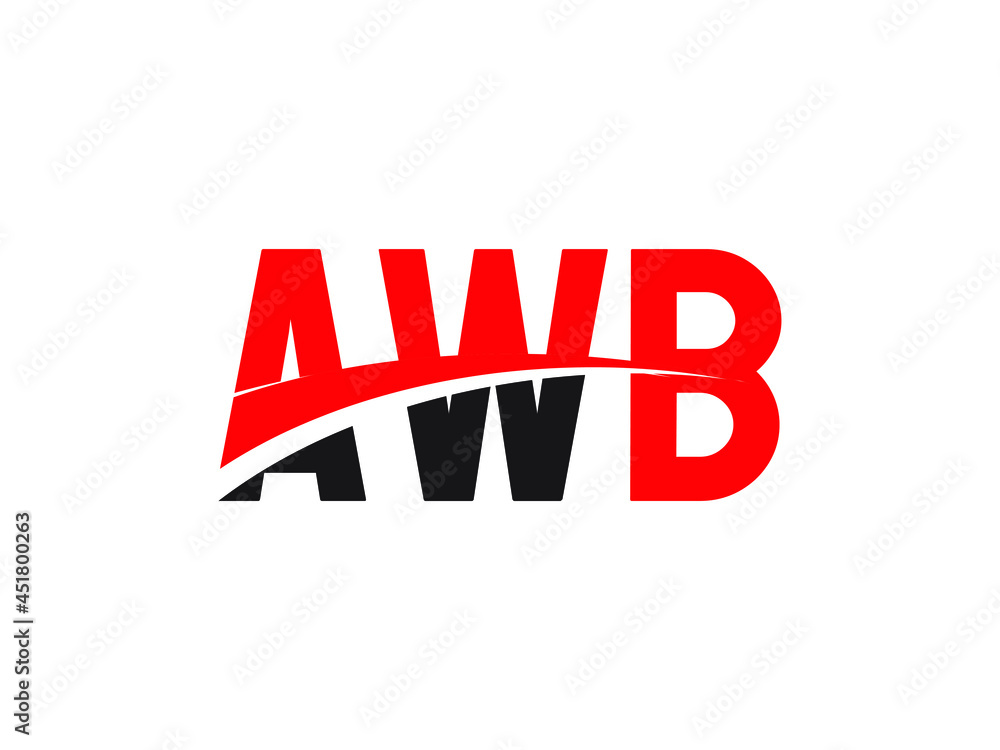 AWB Letter Initial Logo Design Vector Illustration AWB Letter Initial Logo Design Vector Illustration