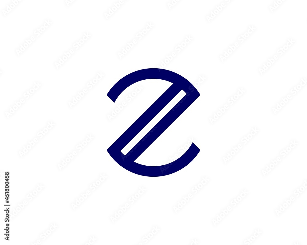 Fototapeta Z and ZZ Letter logo design vector template