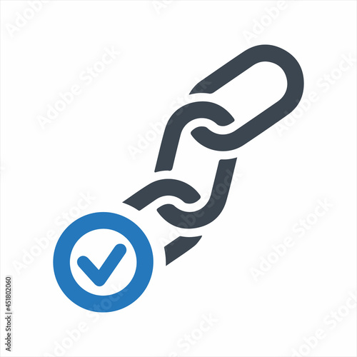 Back link icon. Vector and glyph