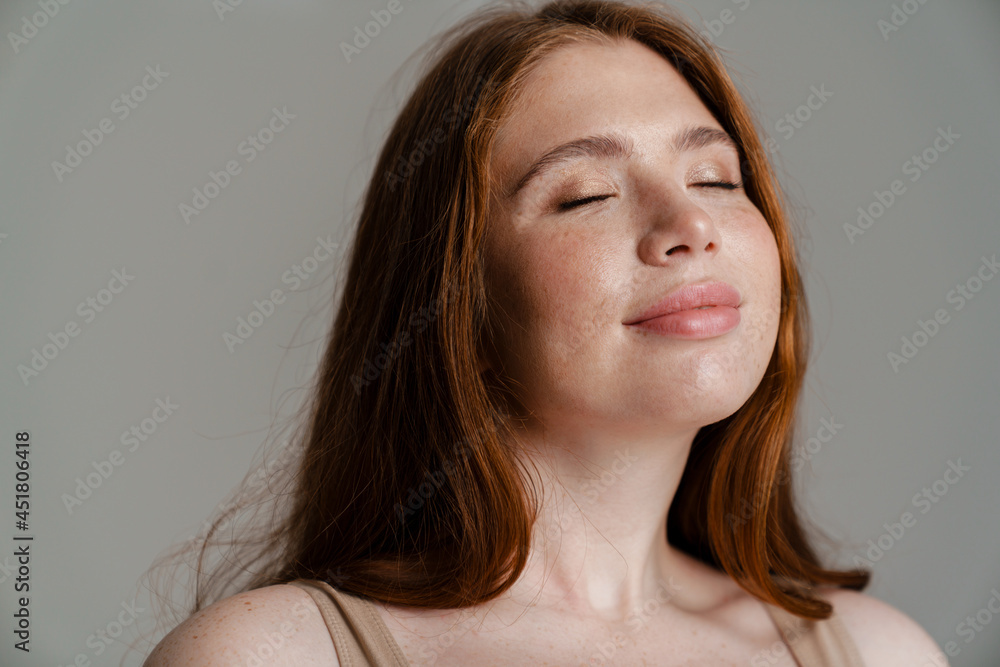 Portrait of a young curvy young white woman Portrait of a young curvy young white woman